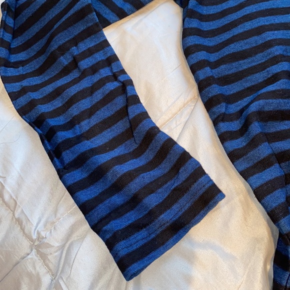 Jane and Delancey 100% Cotton T-Shirt dress horizontal stripe navy black small - Picture 8 of 13